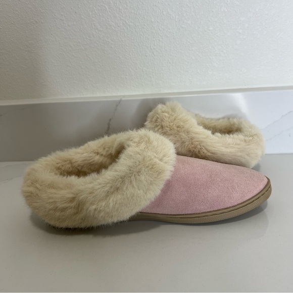 My Slippers Womens Faux Fur Suede Slip-On Slippers Pink Size 9 - Picture 8 of 10